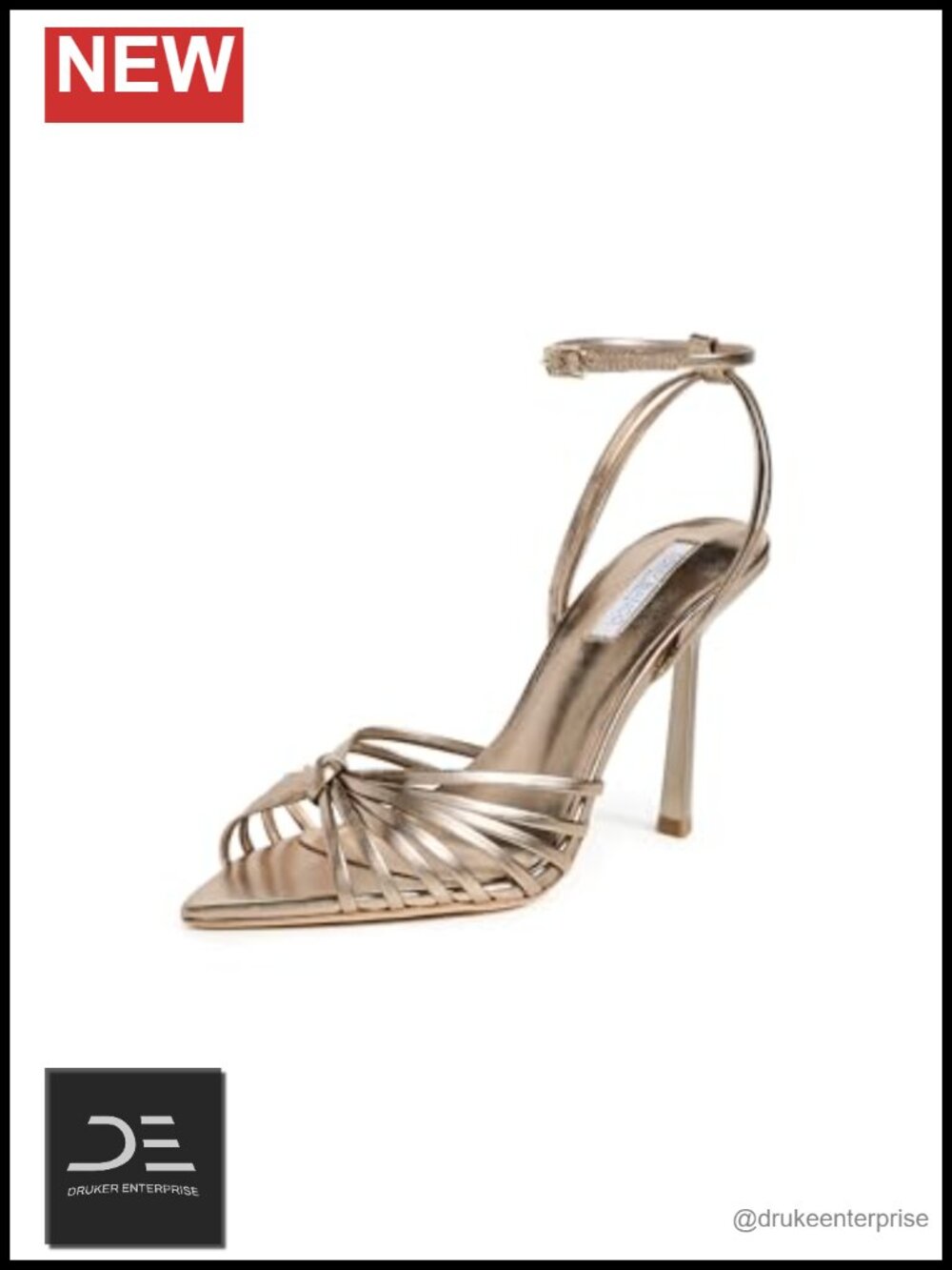 Stiletto Heel Sandals Lace Up X-Strap Padded Footbed Leather